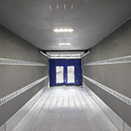 Refrigerated Body Interior View with Optional Thermal Curtains
 
