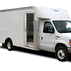 Parcelport Truck Exterior (Ford Chassis; Curbside Front 3/4 View with Door Open) 