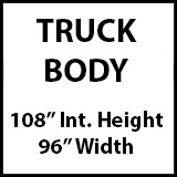 108" Interior Height, 96" Body Width